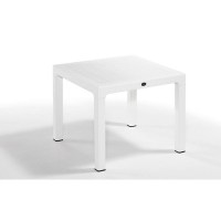 Classi 90 x 90cm Table Rattan White